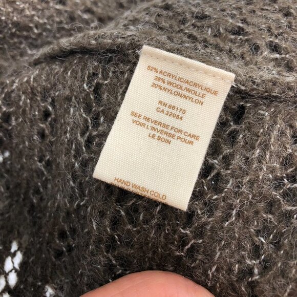 Free People Snow Nymph Loose Sweater Poncho Taupe Size XS - Picture 10 of 16